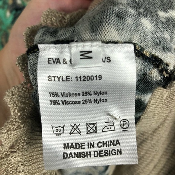 Eva & Claudi Animal Print V Neck Cardigan M - Picture 10 of 10